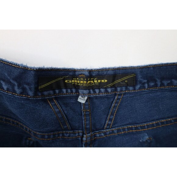 Vtg 90s Marithe Francois Girbaud Mens 40x32 Thrashed Baggy Fit Denim Jeans USA - Picture 11 of 16